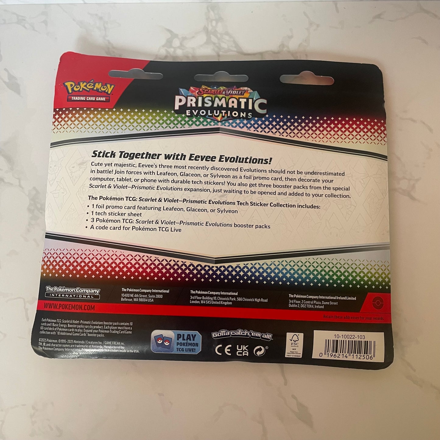 Prismatic Evolutions Tech Sticker Collection (Glaceon)