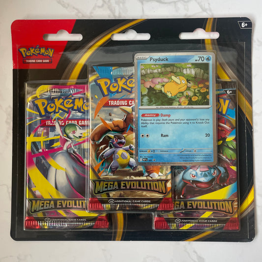 Mega Evolution Base Set 3 Pack Blister (Psyduck)