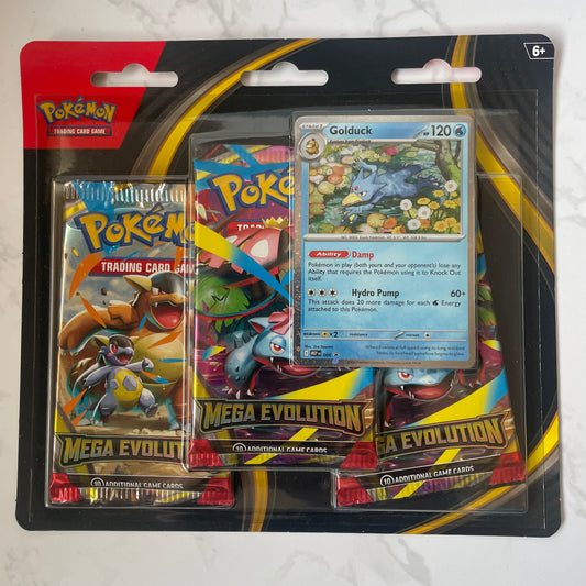 Mega Evolution Base Set 3 Pack Blister (Golduck)