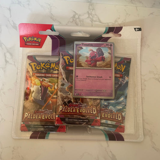 Paldea Evolved 3 Pack Blister (Tinkatink)