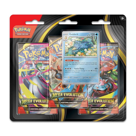 Mega Evolution Base Set 3 Pack Blister (Golduck)