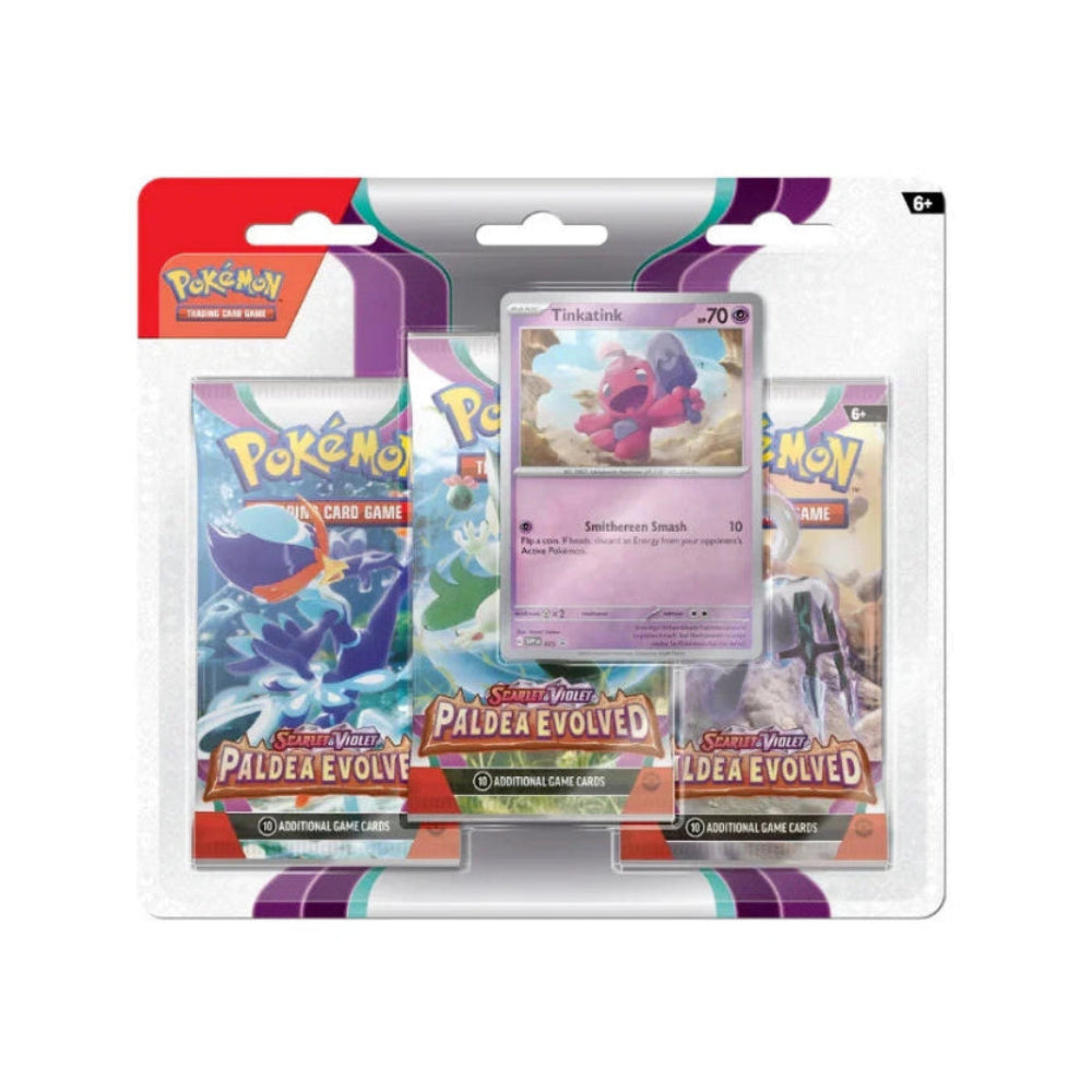 Paldea Evolved 3 Pack Blister (Tinkatink)